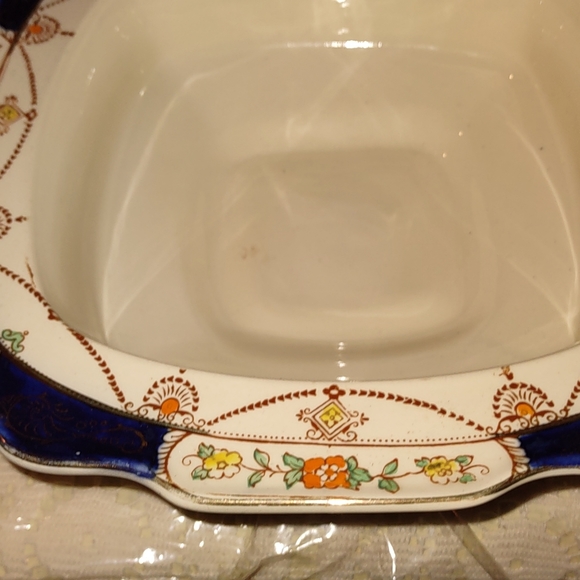 ( 2 ) Lidded Serving Dishes : Vintage 1930's Myott Sons &   Co , Imari - Picture 5 of 11